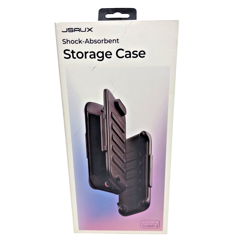 JSAUX Shock Absorbent Storage Case cover for Nintendo Switch 2 Translucent Black